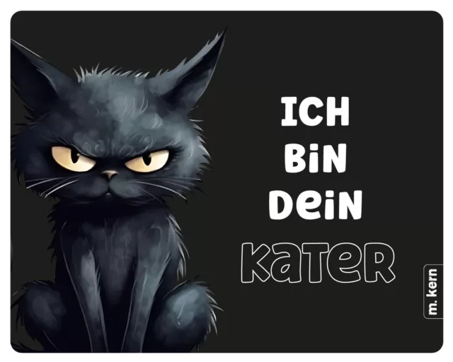 Mousepad Bin dein Kater 24x19 Star Spruch lustig Wars Darth Mauspad Unterlage