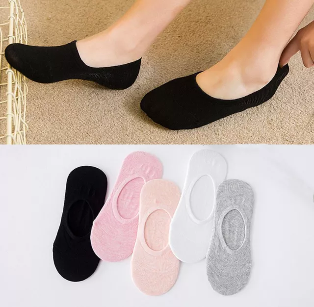 Womens Socks Low Cut No Show Lot 5 Pairs Cotton Pack Soft Thin Girl Lady Loafer