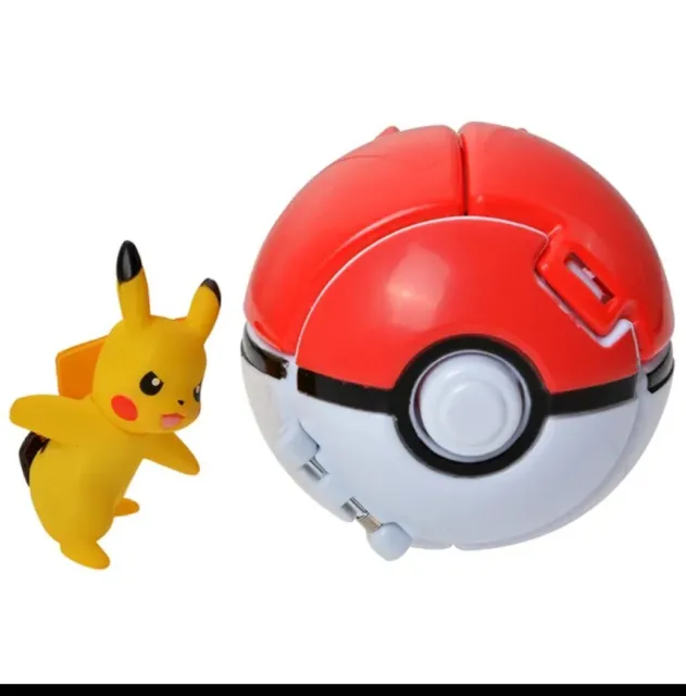 Pokemon Pikachu Pokeball Mit Figur - Throw N Pop Figur NEU Spielzeug