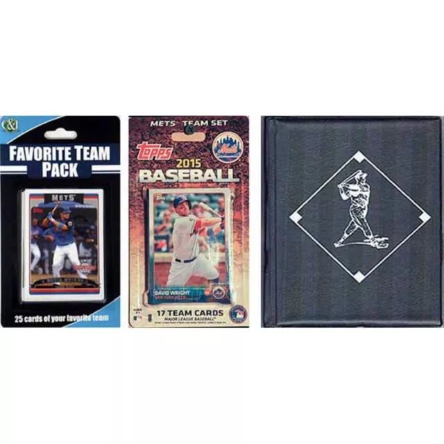 MLB New York Mets Licensed 2015 Topps Team Set and Favorite Player Trading Ca...