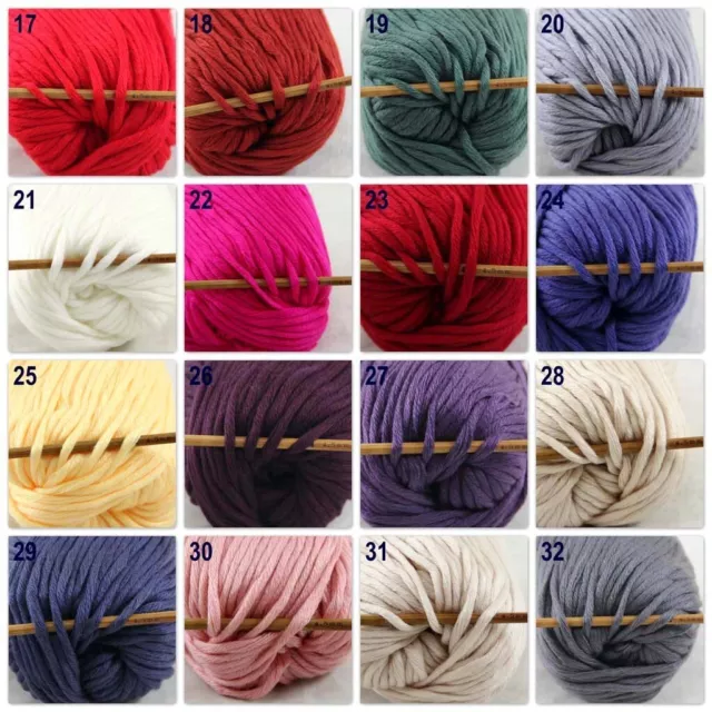 SALE soft new 1 Ball X 50g Special Thick Worsted 100% Cotton HAND Knitting Yarn 3