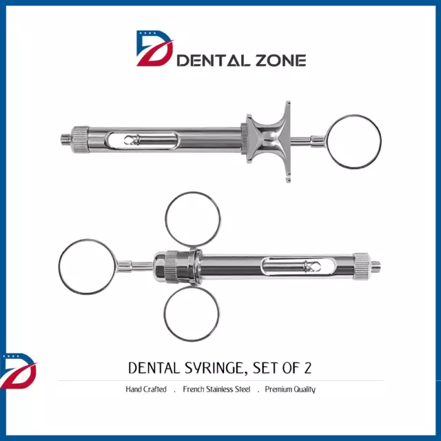 Aspirating Dental Syringe Anesthetic Instruments 1.8Ml “Set Of 2” New