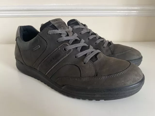 MENS ECCO WATER Repellent Hand Sewn Brown Leather Deck Boat