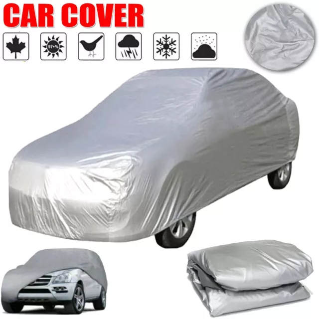 Large 3 Layer Car Cover Waterproof Outdoor UV Dust Hail Resistant Double Thick