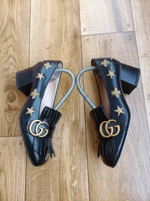 Gucci Gg Marmont  Bees And Stars Pumps Size 35 Eu, 4.5 Us, 2 Uk