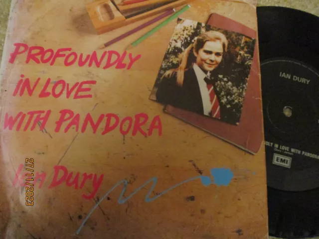 IAN DURY "Profoundly In Love With Pandora" UK 7" in Picture Sleeve - EMI 5534