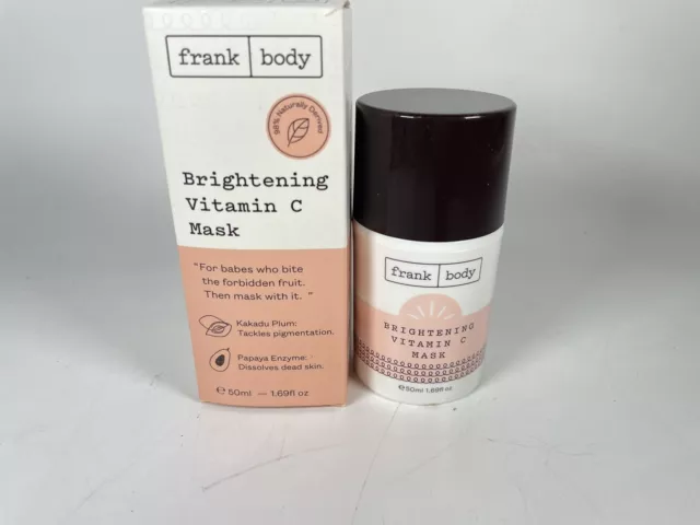 New Frank Body Brightening Vitamin C Mask FULL SIZE 1.69 fl oz 50 mL