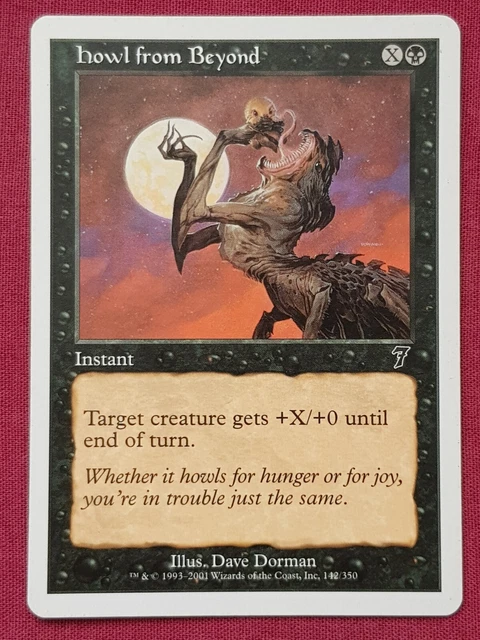 MAGIC THE GATHERING 7TH EDITION HOWL FROM BEYOND black card MTG EUR 4 ...