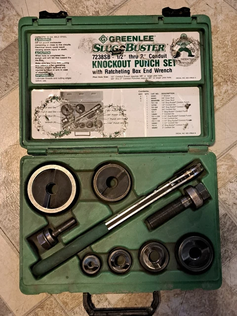 Greenlee 7238 SB Knockout Set 1/2"-2" KO Set GREAT CONDITION