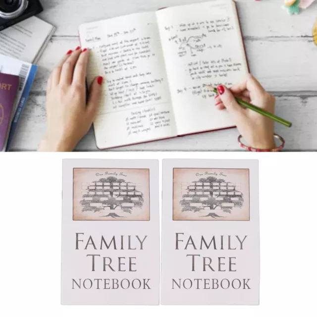 Family History Record Book 2Pcs Ancestors Details Tracker Genealogy Notebook