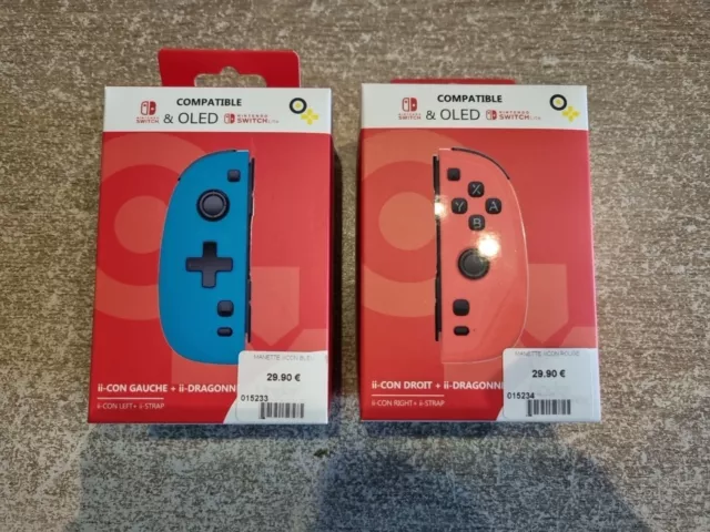 Joy-Con Manettes de Jeu pour Nintendo Switch - Rouge/Bleu - NEUVES