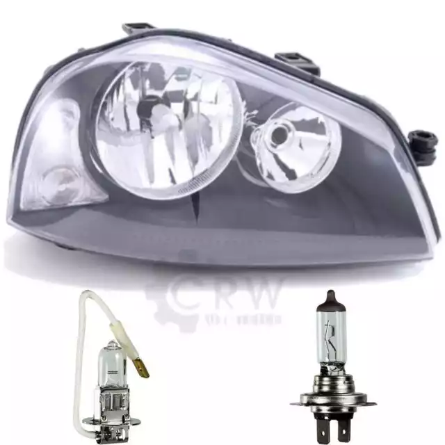 Faro Halógeno Derecho para Seat Arosa (6H) Año 09 / 00-06/04 H7 / H3 Con Blinker