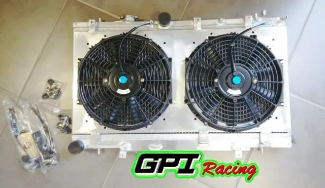 3ROW Radiator +Shroud +Fan for Subaru Impreza WRX STI GG GD 1.6L/2.0L/2.5L 02-07