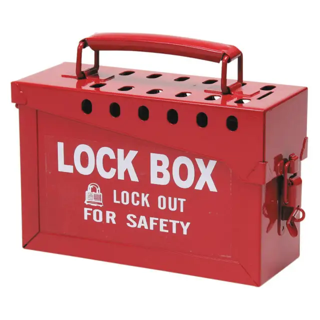 CONDOR 437R32 Group Lockout Box,Red,6" H