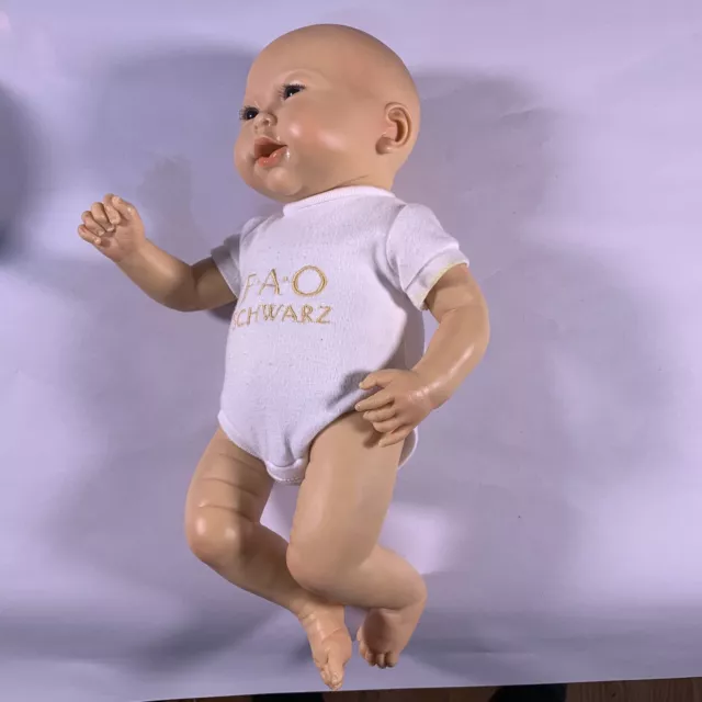 FAO Baby Doll. Embroidered Body Suit. Realistic Features. Hand Painted.