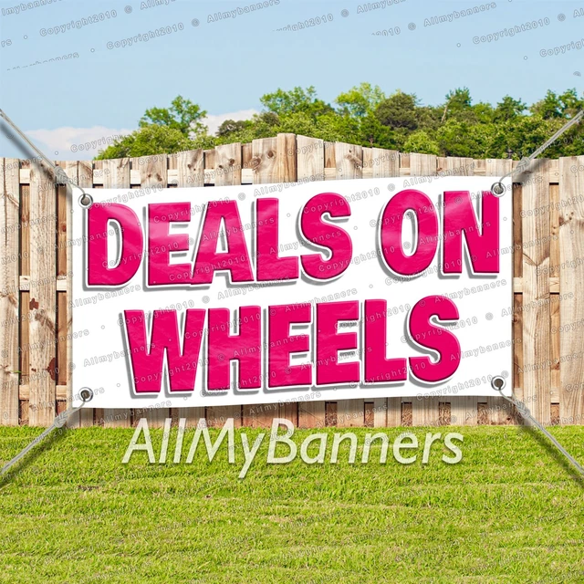 Custom Text Vinyl Banner - Multiple Sizes, Grommets For Hanging, Auto Body Shop Theme