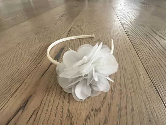 Top Mädchen Haarreif Haarschmuck Blume Weiss