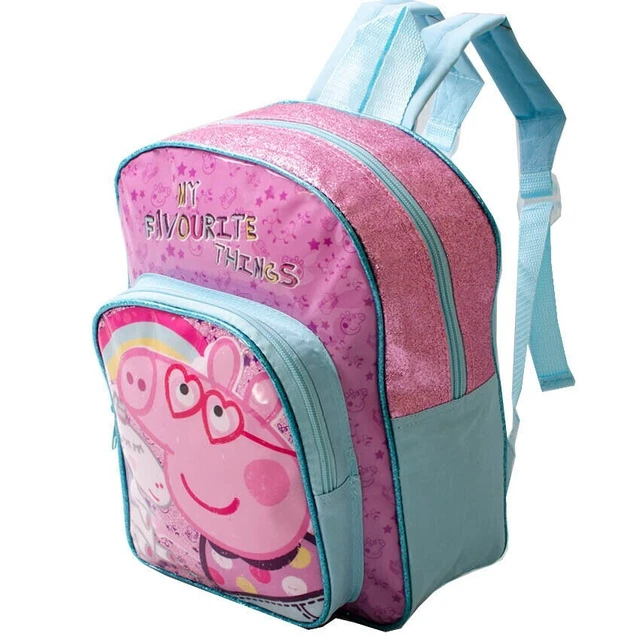 PEPPA PIG FAVOURITE Deluxe Glitter Kids Children's Backpack School Bag