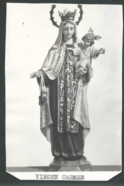 Foto antigua de la Virgen del Carmen andachtsbild santino holy card santini
