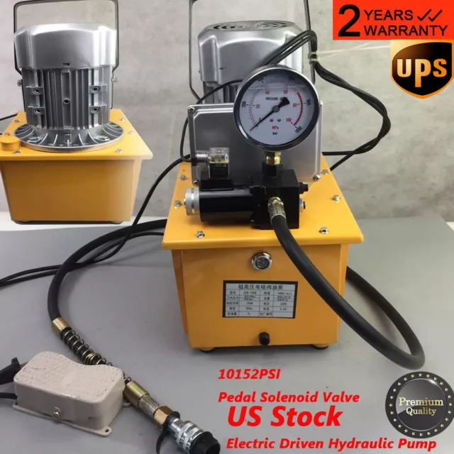 New Solenoid Valve Electric Hydraulic Pump Power Pack 110V PSI Hydraulic USA