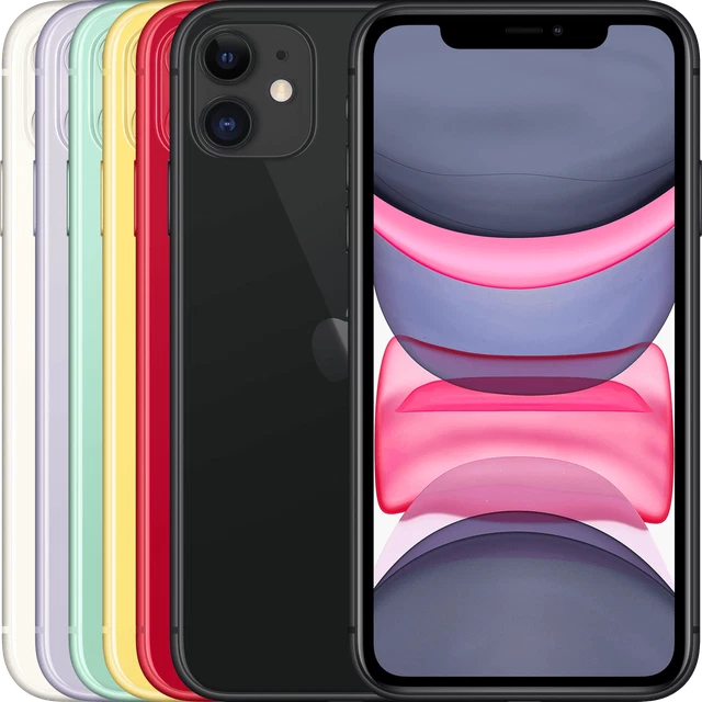 APPLE IPHONE 11 64GB 128GB 256GB Black Green Purple Red White Unlocked ...
