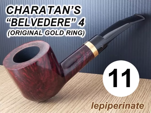 Pipa - Estate Pipe - Pfeife - I N.11 CHARATAN'S "BELVEDERE" 4 ORIGINAL GOLD RING