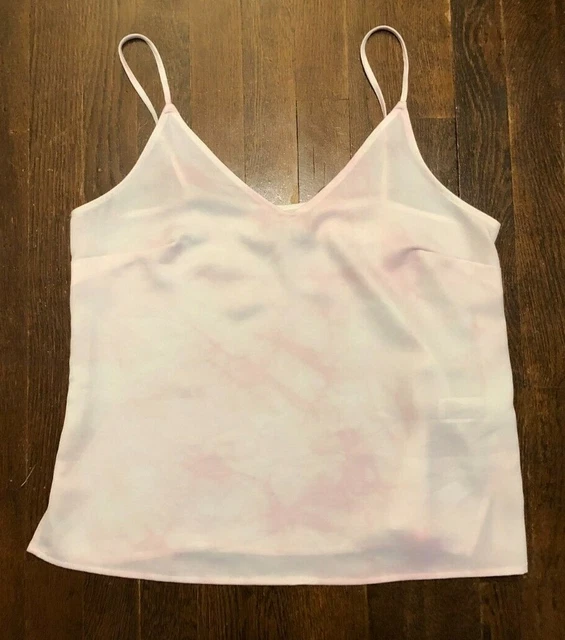 A New Day Women's Size Small Dip Dye Woven V-Neck Cami - Light Pink