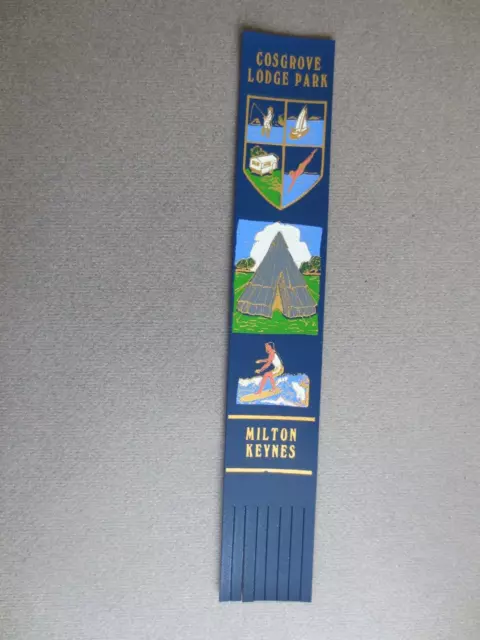 Leather BOOKMARK Cosgrove Lodge Park Milton Keynes BLUE Unused