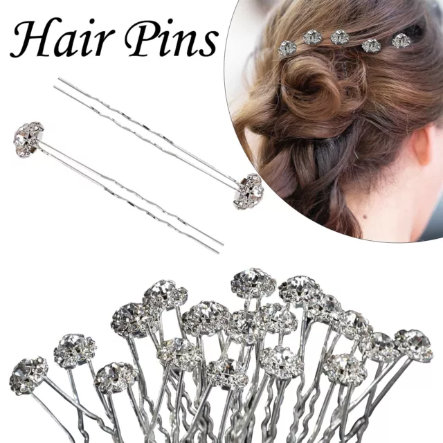 Transparent Cristal Strass Cheveux Pins Mariage Fête Mariage Bal Cadeaux