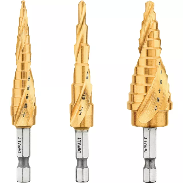 DEWALT DWA1790IR Step Drill Bit Set, 3-Piece