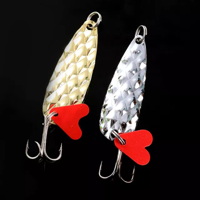 Metal Fishing Lures Bass Spoon Crank Bait Saltwater Tackle Hooks HighQuality