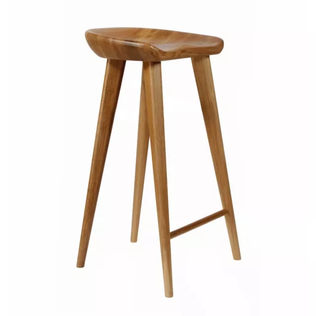 New! Carved Wood Barstool -30" Contemporary Bar/Counter Tractor Stool-Set Of 2 W