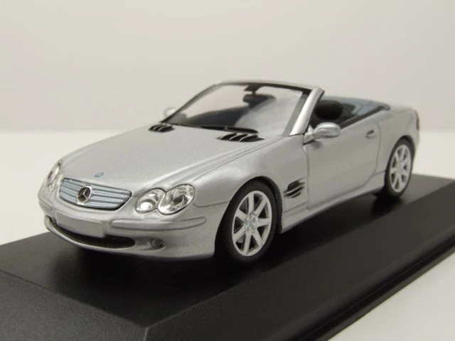 Mercedes Sl R230 Cabriolet 2001 Argent Maquette de Voiture 1:43 Maxichamps