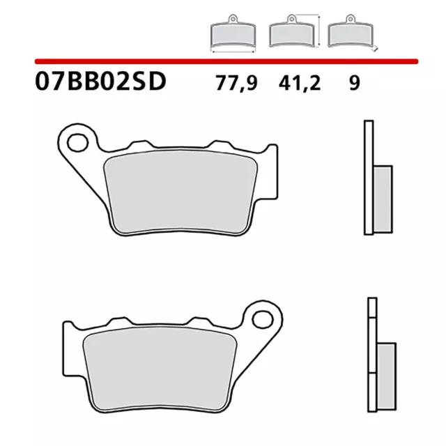 Brembo Kit Pastiglie Freno Posteriore Yamaha Xt Z Tenere Rally Edition 700 21-22