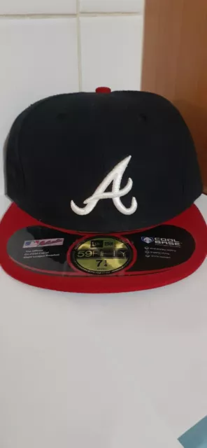 Atlanta Braves New Era 59Fifty MLB Fitted Hat 7 1/4 57.7cm Cap Brand New