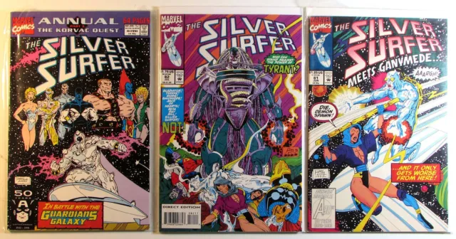 Silver Surfer Lot of 3 #81,82,Annual 4 Marvel 1993 2nd Series Comic Books