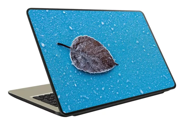 AUTOCOLLANT STICKER PC PORTABLE LAPTOP MAC SKIN Feuille Frozen Leaf OP094