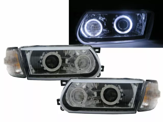 Tsuru V16 B13 95-17 Facelift CCFL Projector Headlight Chrome V1 for NISSAN LHD