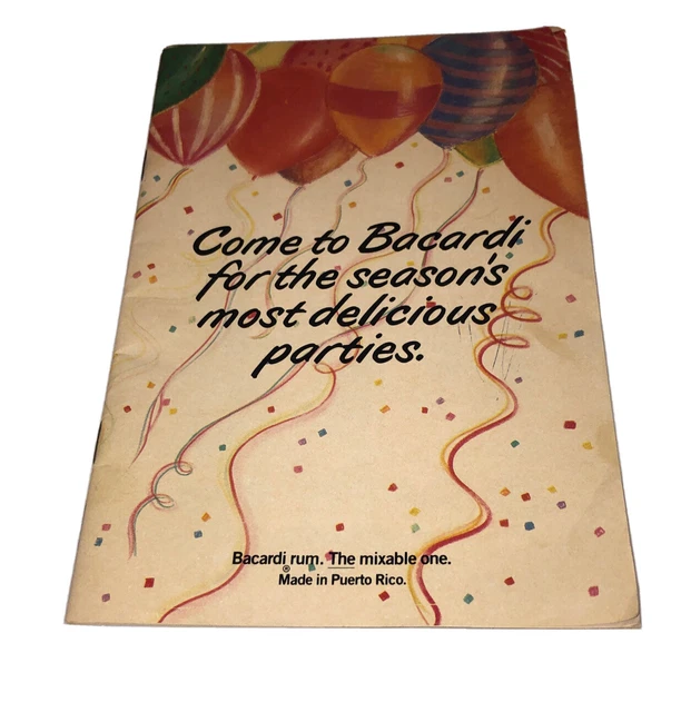 Come To Bacardi For The Seasons Most Delicious Parties Vintage 1987 Booklet