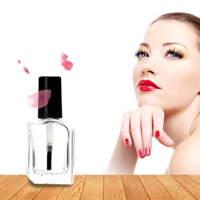 12 piezas botella de vidrio simple botella de esmalte de uñas vacía hágalo usted mismo recargable