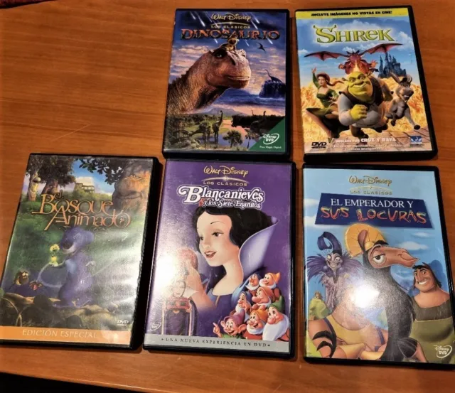 Lote Clásicos DVD Disney Shrek y Bosque Animado