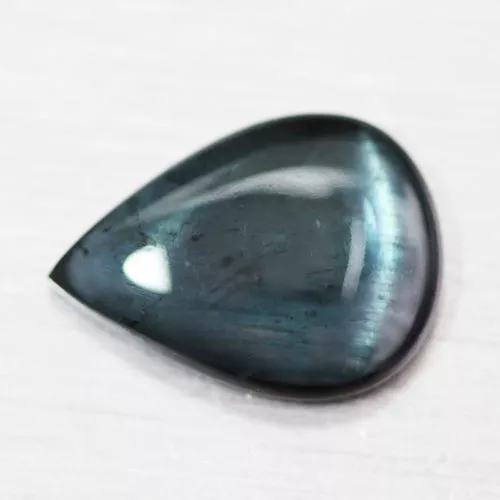 3.44Ct Unique Hi-End Blue Color Unheated 100% Natural Indicolite Tourmaline Cab!