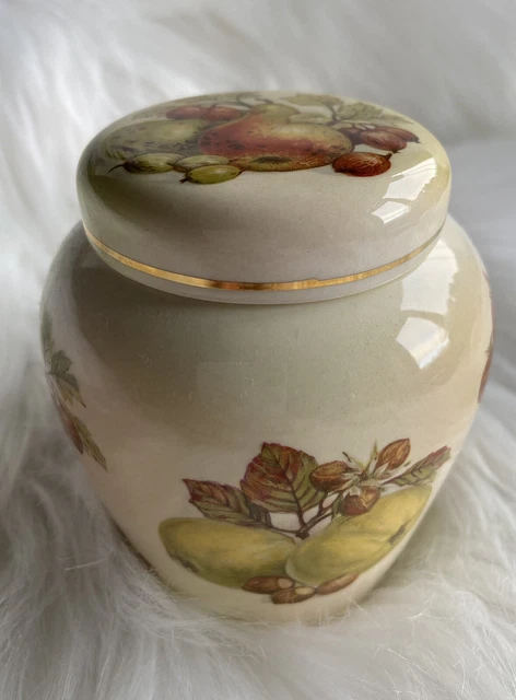 Royal Worcester Palissy Royale Obstsammlung Ingwerglas Deckel Aufbewahrung Vintage