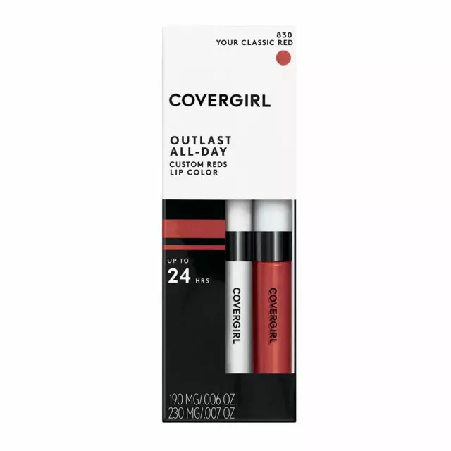 COVERGIRL Outlast All Day Liquid Lipcolor Lipstick Custom Reds CHOOSE COLOUR