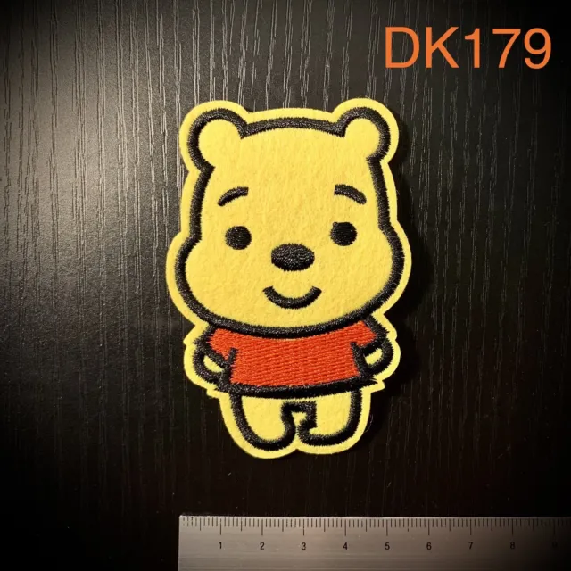 HAPPY WINNIE THE Pooh Patch to Iron/ Sew on,Embroidered Cloth Patches,  Badge $5.25 - PicClick AU