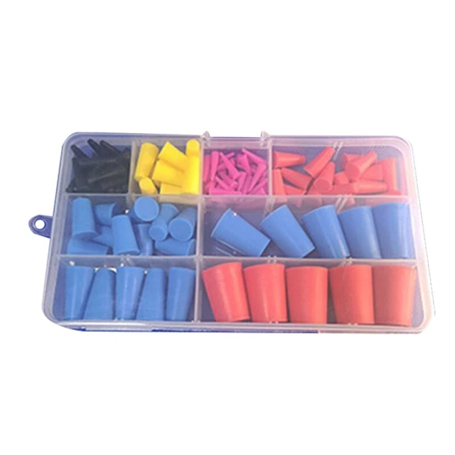 Lot De 100 Bouchons Coniques En Silicone - Assortiment De Tailles - Pour Protection, Remplissage Ou Bricolage