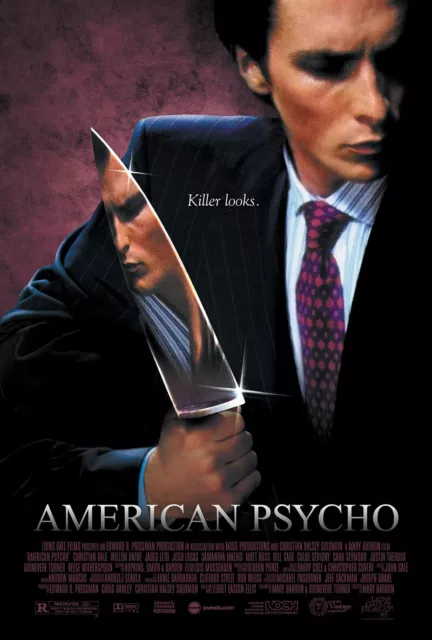 UNFRAMED American Psycho Movie Poster Prints Canvas Print Decor