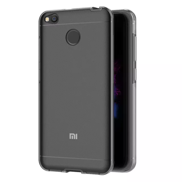 CUSTODIA COVER 360° COMPLETA INTEGRALE TRASPARENTE per XIAOMI REDMI 4X 3