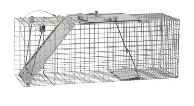 Havahart Large 1-Door Easy Set & Release Humane Live Animal Trap, 32"x10"x12"