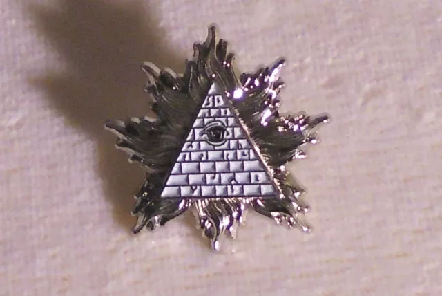 Masonic All Seeing Eye Pyramid Secret Occult RA Badge Pin Master Lodge Seal KT 3